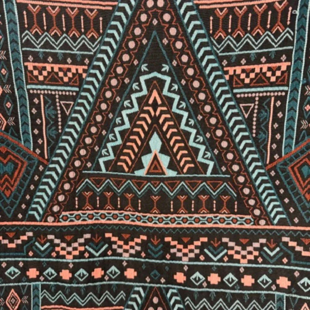 Express Mini Skirt Size 6 Western Boho Pattern Faux Leather Festival - Picture 5 of 11